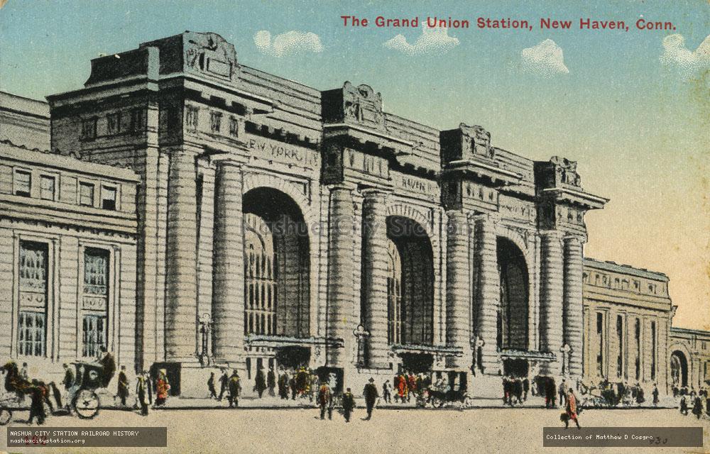 Postcard: The Grand Union Station, New Haven, Connecticut